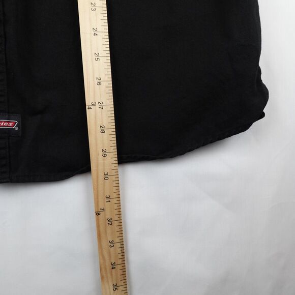 Vtg Genuine Dickies Men’s Work Shirt XL Black 100% Cotton Short Sleeve Button Up - Picture 5 of 10